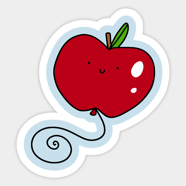 Apple Balloon Sticker by saradaboru